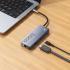HOCO HB51 6-in-1 Multi-Function Converter(HDTV+RJ45+PD+USB3.0*3) - Gray
